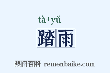踏雨是什么意思的图片